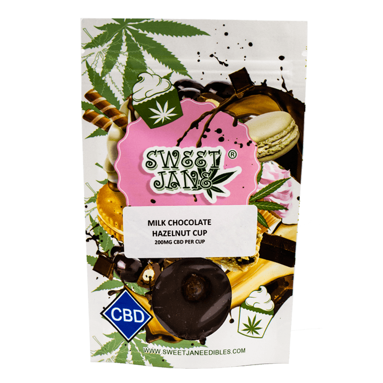 Sweet Jane – CBD Milk Chocolate Hazelnut Cup – 100mg CBD | BC Weed Edible Canada