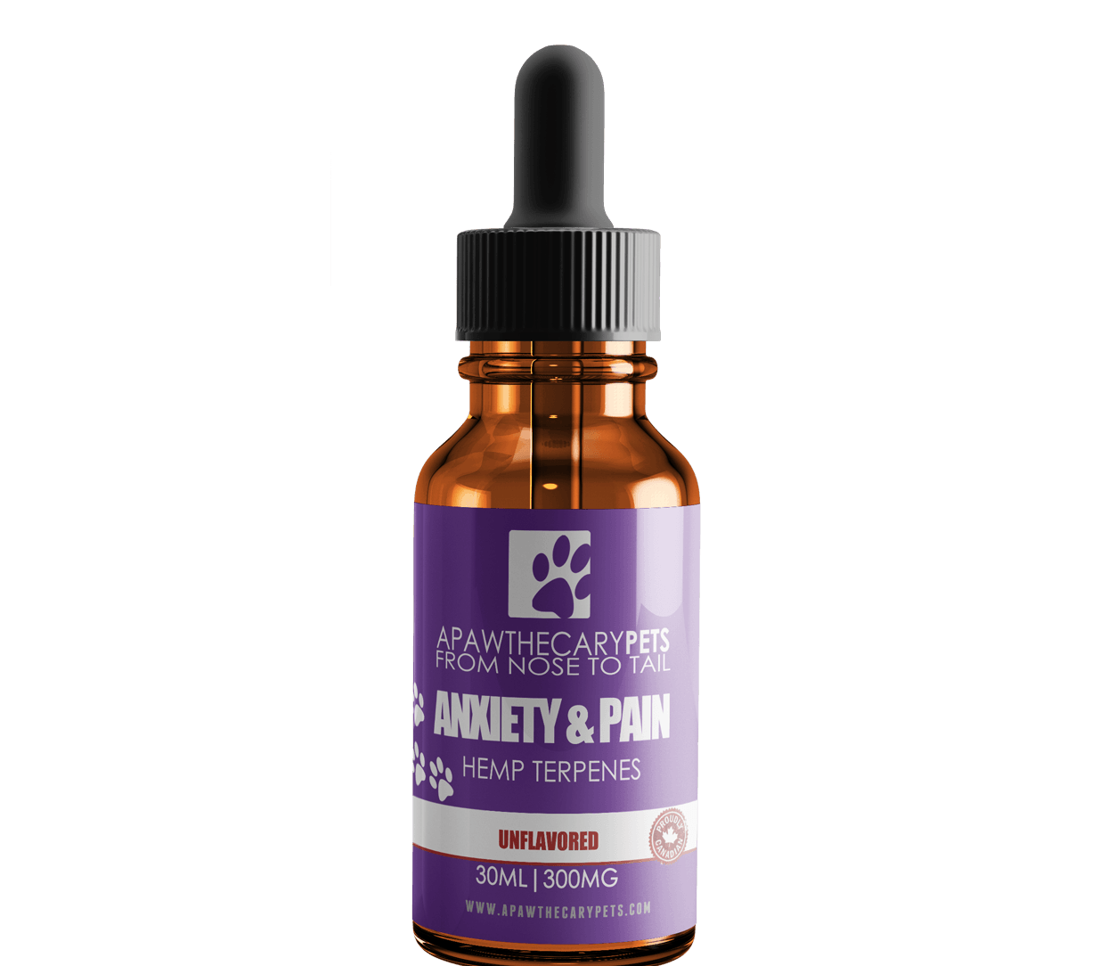 Apawthecary Pets – Anxiety & Pain Tincture – Unflavoured 300mg | BC Weed Edible Canada