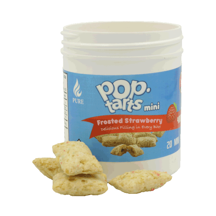 Pop Tarts Mini’s – THC Infused Frosted Strawberry Bites – 400mg | BC Weed Edible Canada