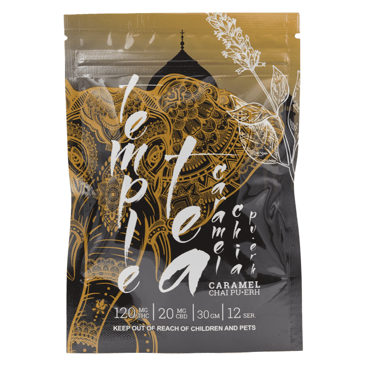Temple Tea – Caramel Chai Pu-Erh 120mg THC | BC Weed Edible Canada