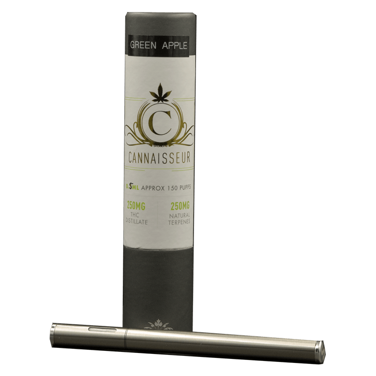 Cannaisseur – Disposable THC Distillate Pen – Green Apple 0.5ml | BC Weed Edible Canada Cannaisseur – Disposable THC Distillate Pen – Green Apple 0.5ml | BC Weed Edible Canada