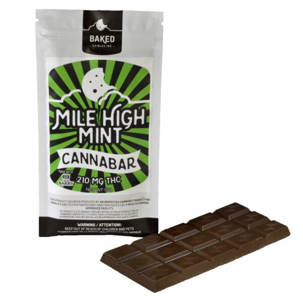 Baked Edibles – Mile High Mint Cannabar 210mg THC | BC Weed Edible Canada
