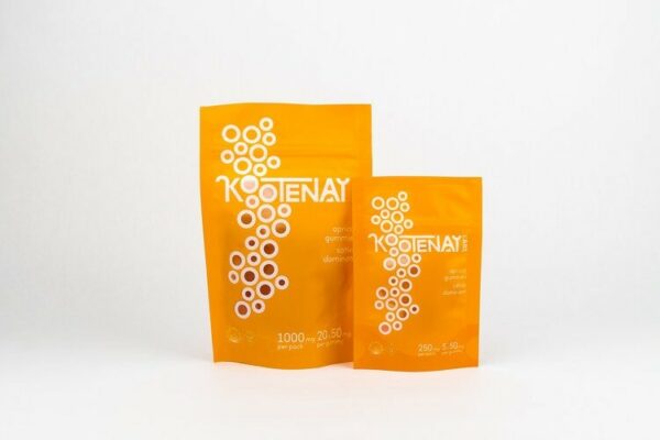 Kootenay Labs – 1:1 Gummies – Tangerine – 1000mg | BC Weed Edible Canada