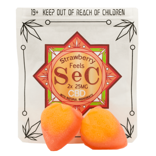 SEC – Strawberry Feels CBD – 50mg | BC Weed Edible Canada