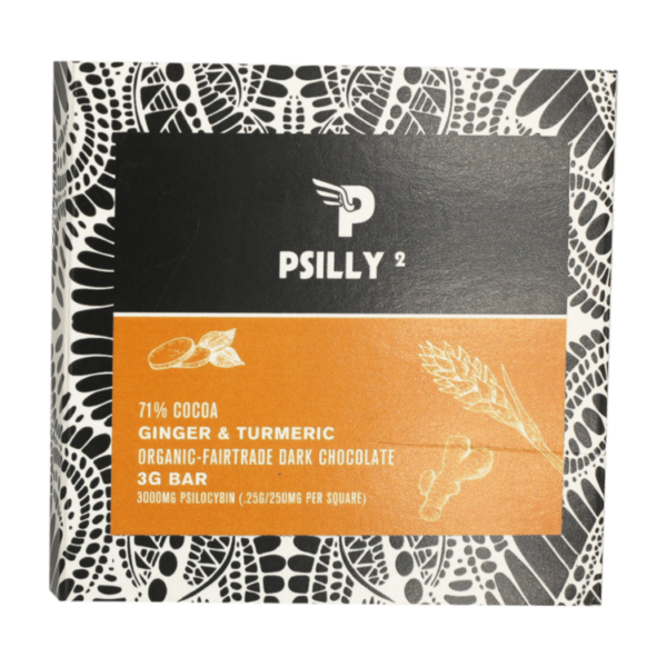 Psilly – Dark Chocolate Bar – Ginger & Turmeric | BC Weed Edible Canada
