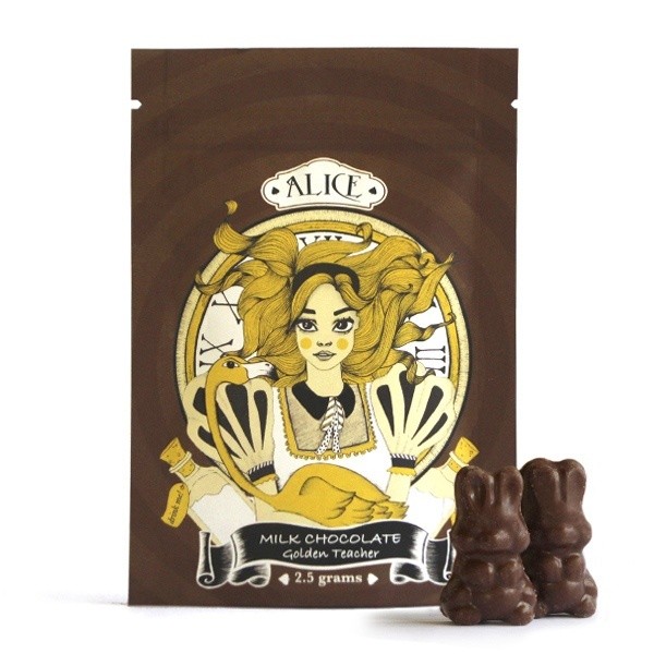 Alice – Mushroom Milk Chocolate – 2.5g | BC Weed Edible Canada Alice – Mushroom Milk Chocolate – 2.5g | BC Weed Edible Canada