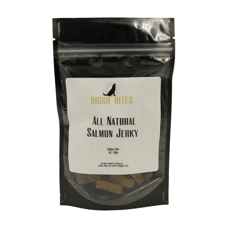 Biggie Bites – All Natural Salmon Jerky – 250mg CBD | BC Weed Edible Canada