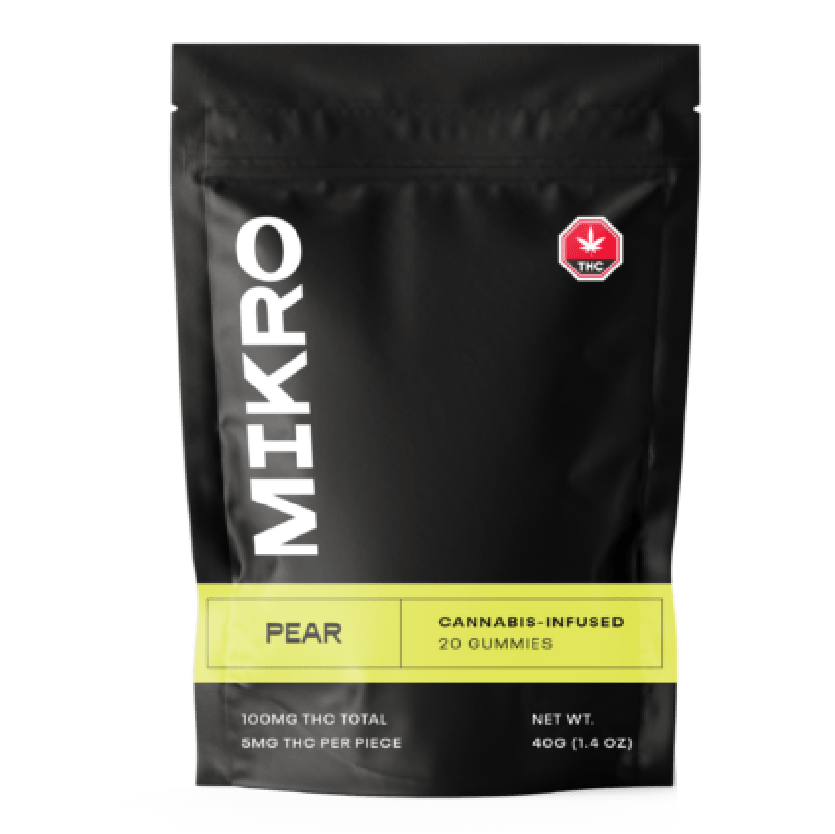 Mikro – THC Gummies – 100mg THC – Pear | BC Weed Edible Canada