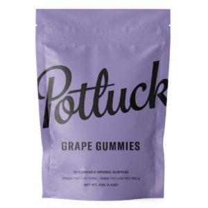 Potluck Extracts – Grape Gummies (1:1) – 100mg THC / 100mg CBD | BC Weed Edible Canada