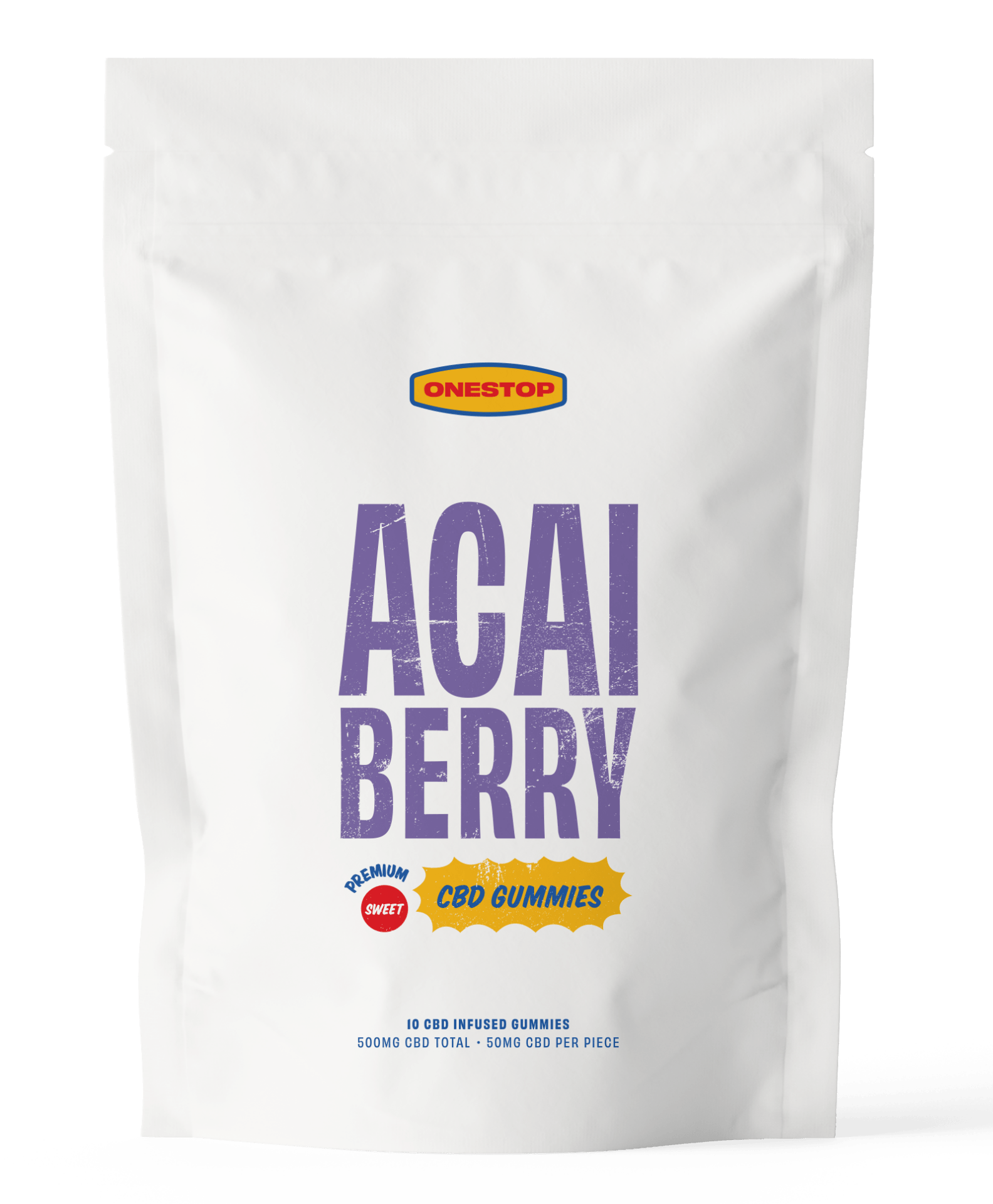 OneStop – Açai Berry CBD Gummies 500mg | BC Weed Edible Canada