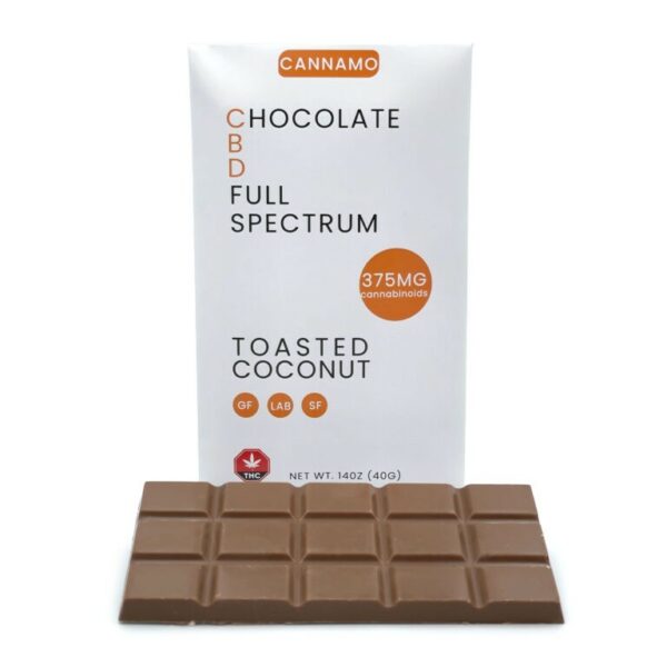 Cannamo – Full Spectrum CBD Chocolate – 375mg – Toasted Coconut | BC Weed Edible Canada Cannamo – Full Spectrum CBD Chocolate – 375mg – Toasted Coconut | BC Weed Edible Canada