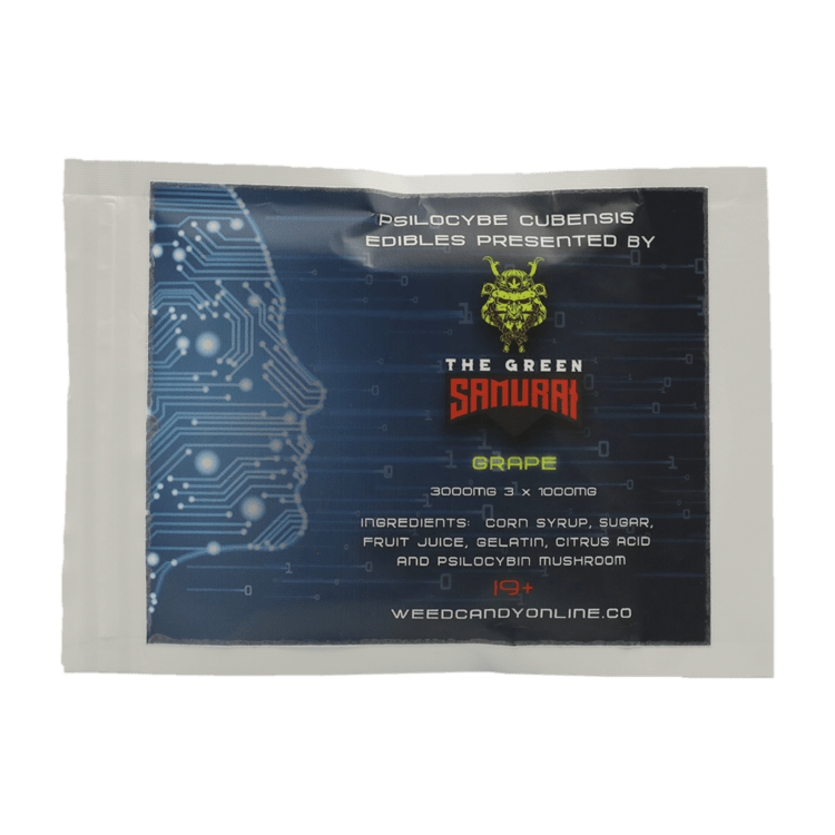 The Green Samurai – Shroom Gummies – Grape – 3g | BC Weed Edible Canada